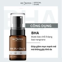 DRCEUTICS Serum Kẽm BHA 2% + Zinc PCA 1% DrCeutics giảm mụn và giảm tiết dầu 30g