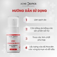 ACNECEUTICS ZINC + DRAGON BLOOD Serum Kẽm Huyết Rồng Giảm Viêm, Kiềm Dầu và Ngăn Ngừa Mụn (30g)