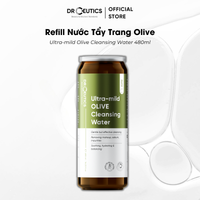 DRCEUTICS REFILL Nước Tẩy Trang Ultra-mild OLIVE Cleansing Water Dạng Lon - Cho Mọi Loại Da, Da Nhạy Cảm (480g)